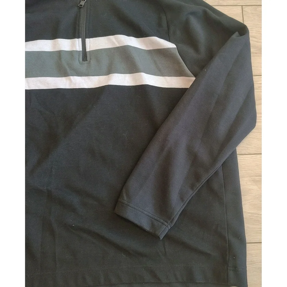 Banana Republic‎ Men's XL Gray Pullover Moisture Wicking 1/4 Zip A2